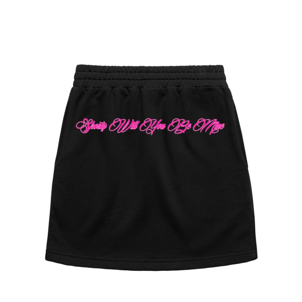 DCL Shorty Will You Be Mine Collection Black Terry Skirt