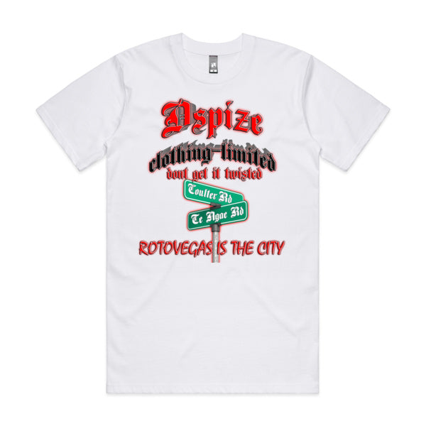 DCL DGIT Rotovegas is the City Street Signs Thugs White Tee – Dspize ...