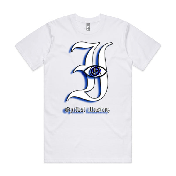 DCL Optikal illusionz Blue White Tee