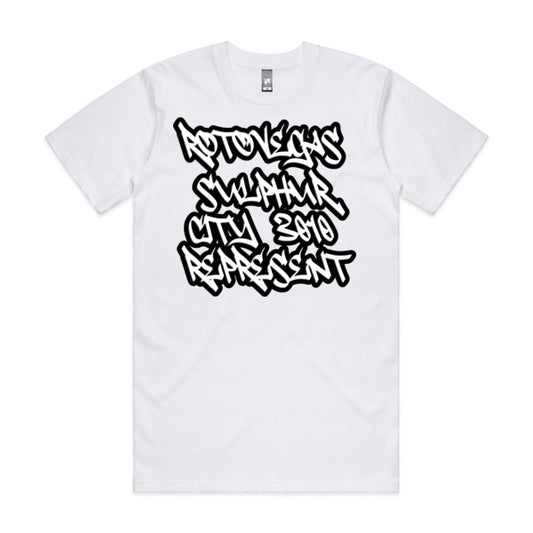 DCL Rotovegas Sulphur City 3010 Represent Tagging White Tee