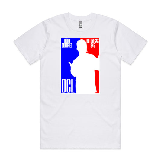 DCL Hood Certified Rotovegas 345 NBA Style White Tee
