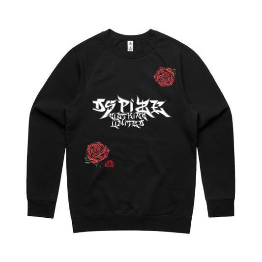 DCL White Piece With Rosez Black Crew Neck