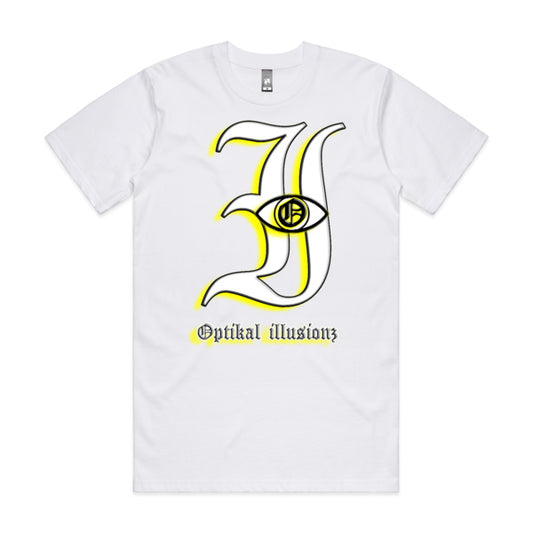 DCL Optikal illusionz Yellow White Tee