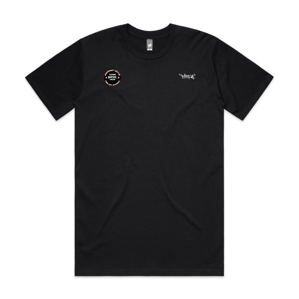 DCL Dspize Red Tag Independent Hustler From East Rotovegas Black Tee