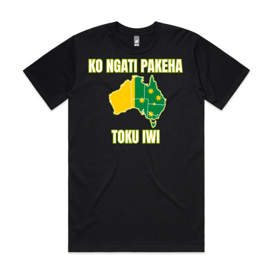 DCL Ko Ngati Pakeha Toku Iwi Black Tee
