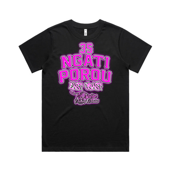 DCL 35 Ngati Porou East Coast Coasty Girl Pink/Black Tee