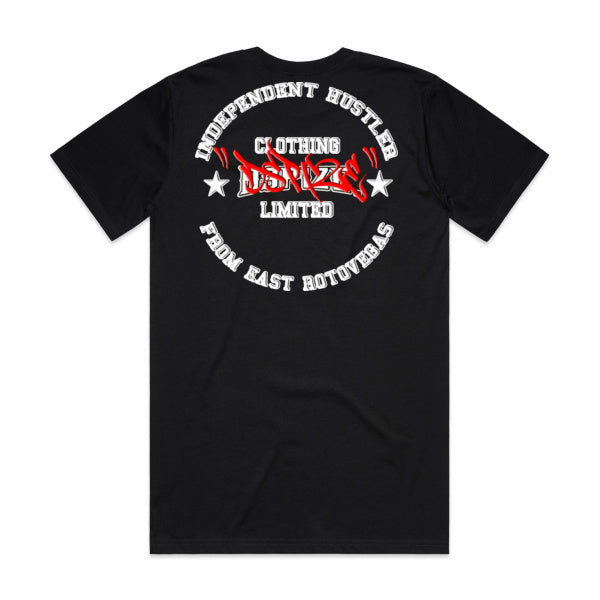 DCL Dspize Red Tag Independent Hustler From East Rotovegas Black Tee