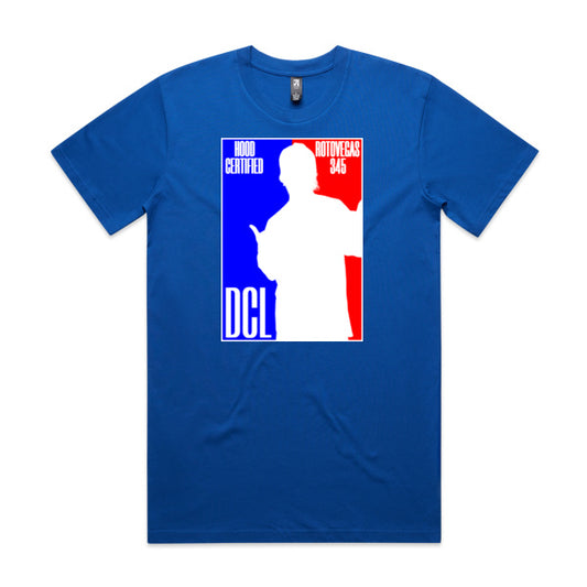 DCL Hood Certified Rotovegas 345 NBA Style Blue Tee