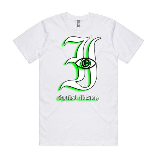 DCL Optikal illusionz Green White Tee