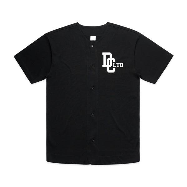 DCL Men's Heavy White/Black Baseball Jersey