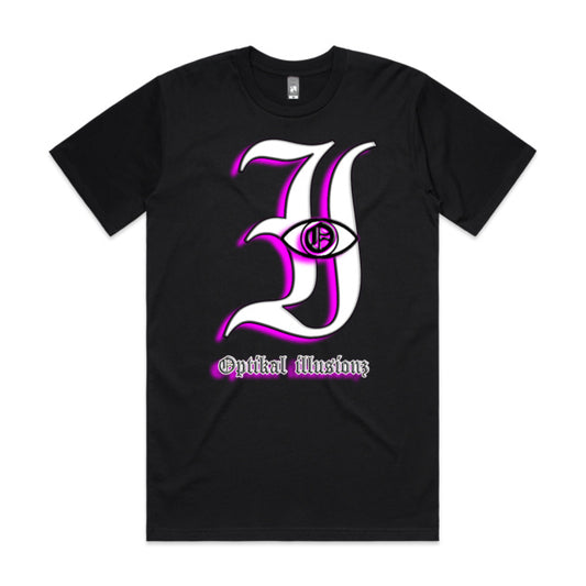 DCL Optikal illusionz Pink Black Tee