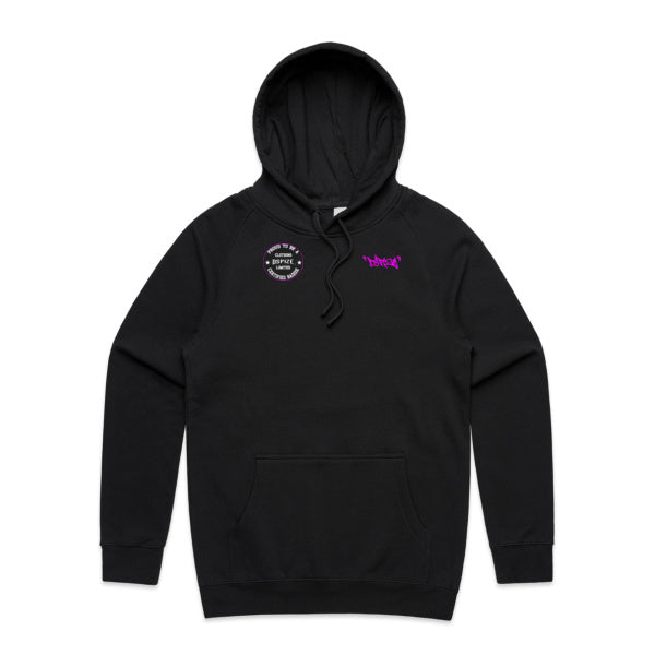 DCL Certified Baddie Pink Tag Black Hood
