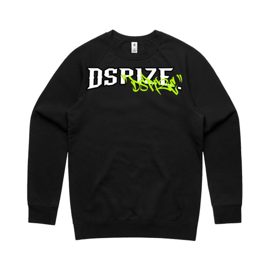 DCL Dspize Team Fury With Tagging Fluro Yellow/Black Crew Neck