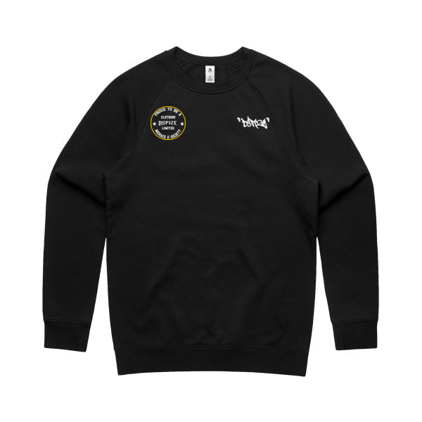 DCL Dspize M2S Yellow Tag Black Crew Neck
