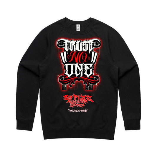 DCL Trust No One Red/Black Crew Neck