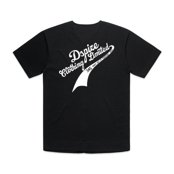 DCL Men's Heavy White/Black Baseball Jersey