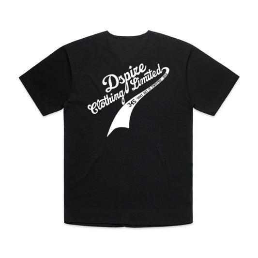 DCL Men's Heavy White/Black Baseball Jersey