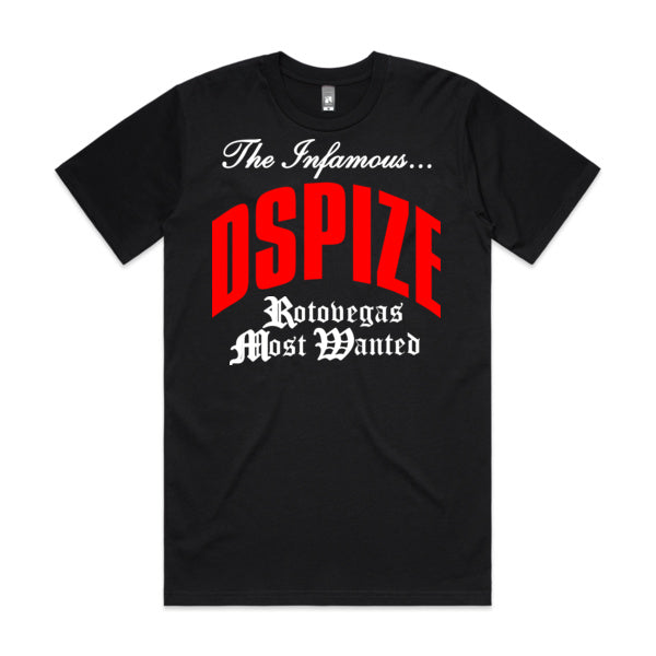 DCL The Infamous Dspize Rotovegas Most Wanted Black Tee
