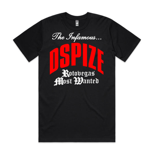 DCL The Infamous Dspize Rotovegas Most Wanted Black Tee
